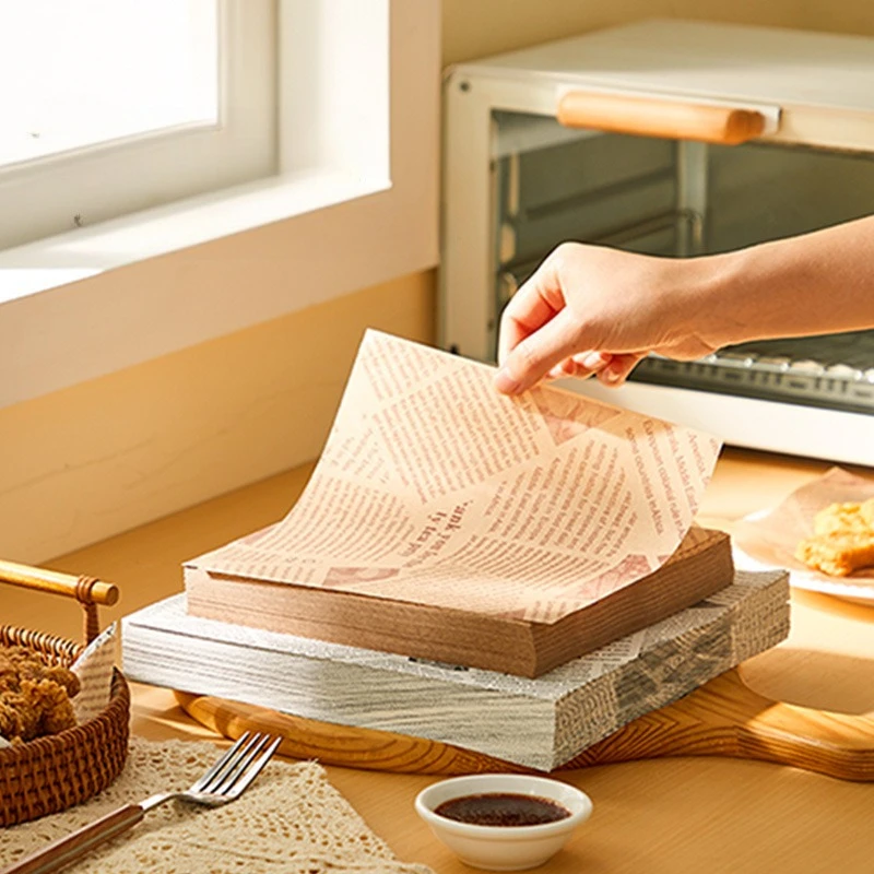 300 Pcs Food-grade Greaseproof Papers Food Basket Liners for Sandwiches, Burgers,Fries Wrapping for Party,Festival and Outdoors