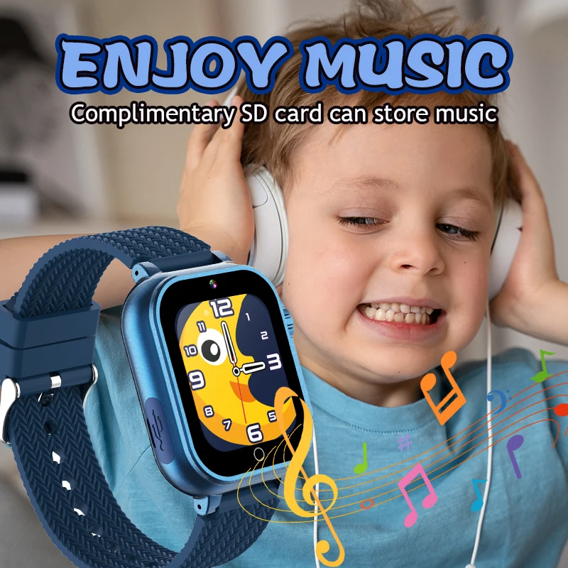 Crianças relógio inteligente meninas de 3-14 anos de idade, 24 jogos tela de toque de alta resolução crianças assistir cinto câmera leitor de música ped