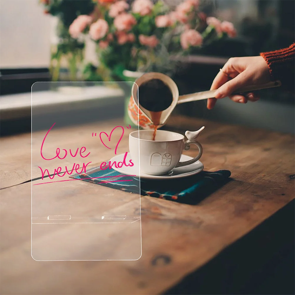 10 قطعة لوحة مذكرة أكريليك لسطح المكتب متعددة الوظائف قابلة للمسح لوحة كتابة لطلاب المكاتب المنزلية مستلزمات المكاتب