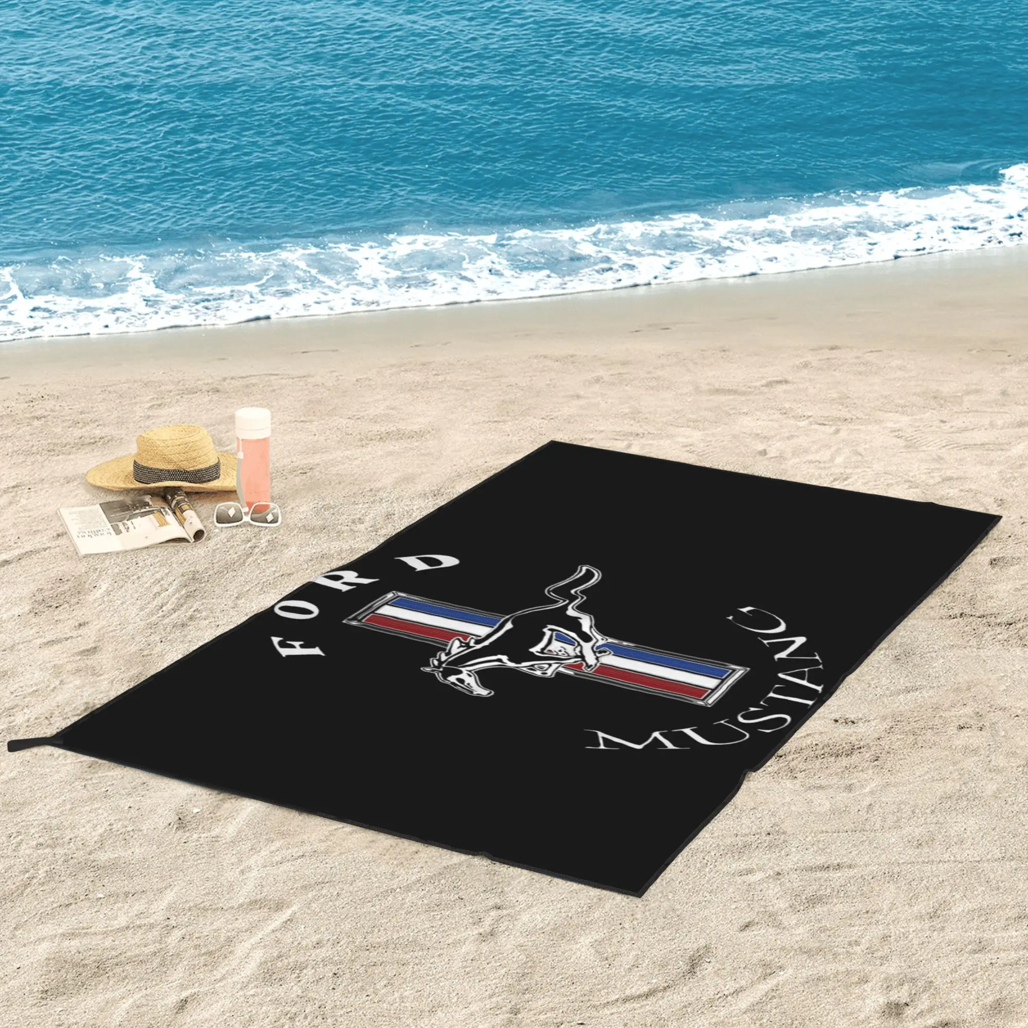 Ford Mustang Logo COLOUR Beach Towel Soft Microfiber Quick Dry Absorbent Quick Towels For Yoga