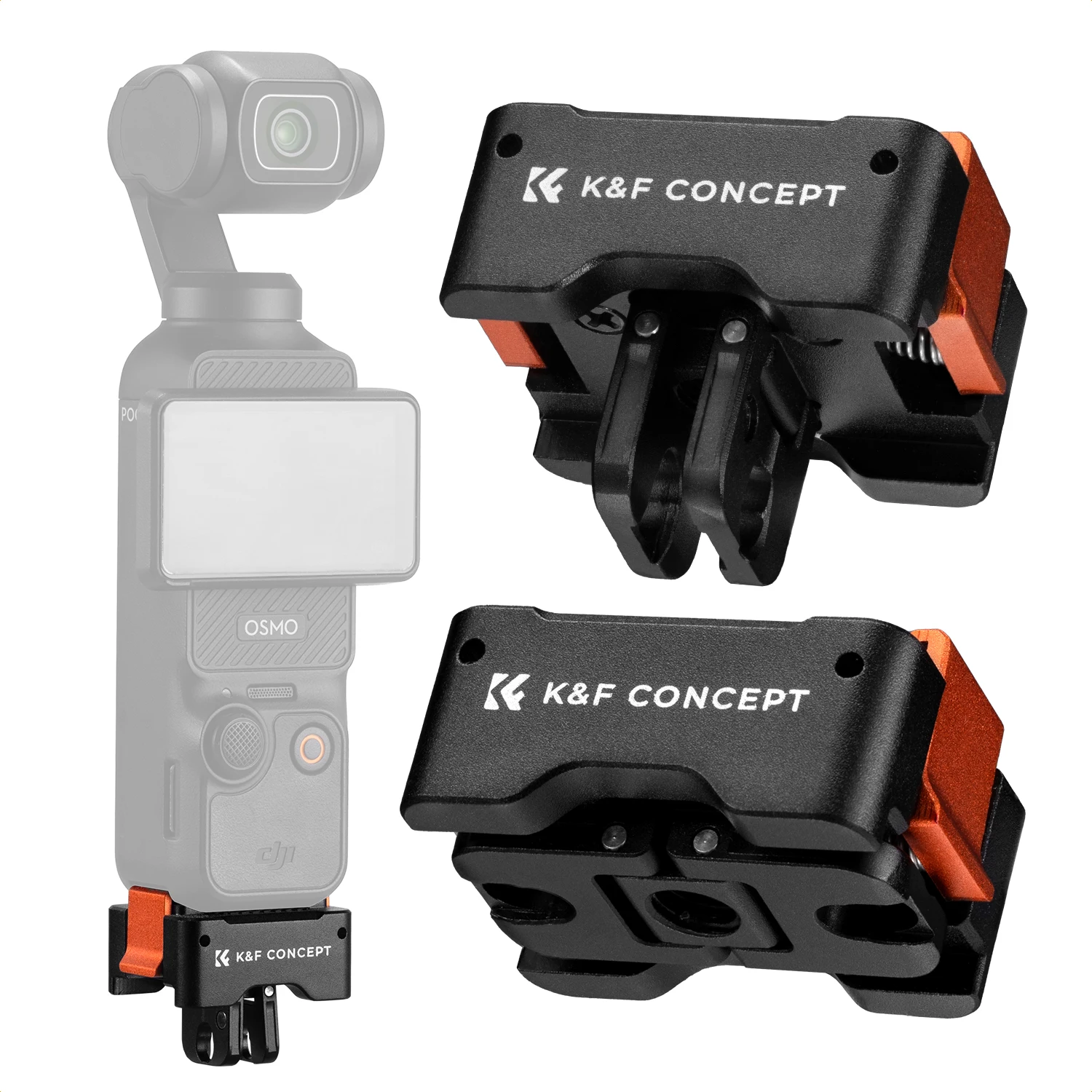 K&F Concept, 2 шт., быстроразъемный адаптер, крепление для DJI Osmo Pocket 3, комбинированное крепление для штатива, стандартный кронштейн из алюминиевого сплава K&F Concept, 2 шт., быстроразъемный адаптер, крепление для DJI Osmo Pocket 3, комбинированное крепление для штатива, стандартный кронштейн из алюминиевого сплава