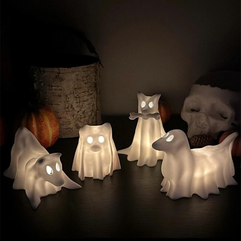 Halloween Ghost Decoration - Perfect Gift for Halloween Home Decor and Dog Lovers, Halloween Decoration - Ghost Dog Halloween Decor (Lights Not Included)