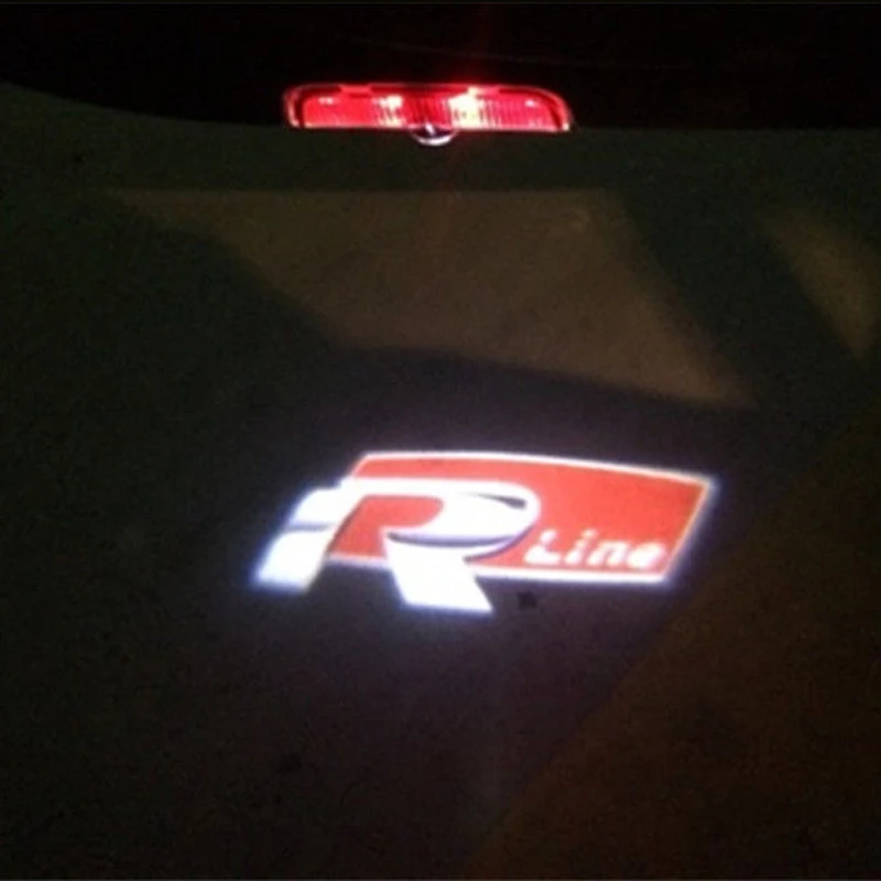 LED Car Welcome Light Door Logo Projector for VOLKSWAGEN R LINE GTI Touareg Jetta Touran Golf 5 6 7 Passat B6 B7 B8 B9 CC POLO