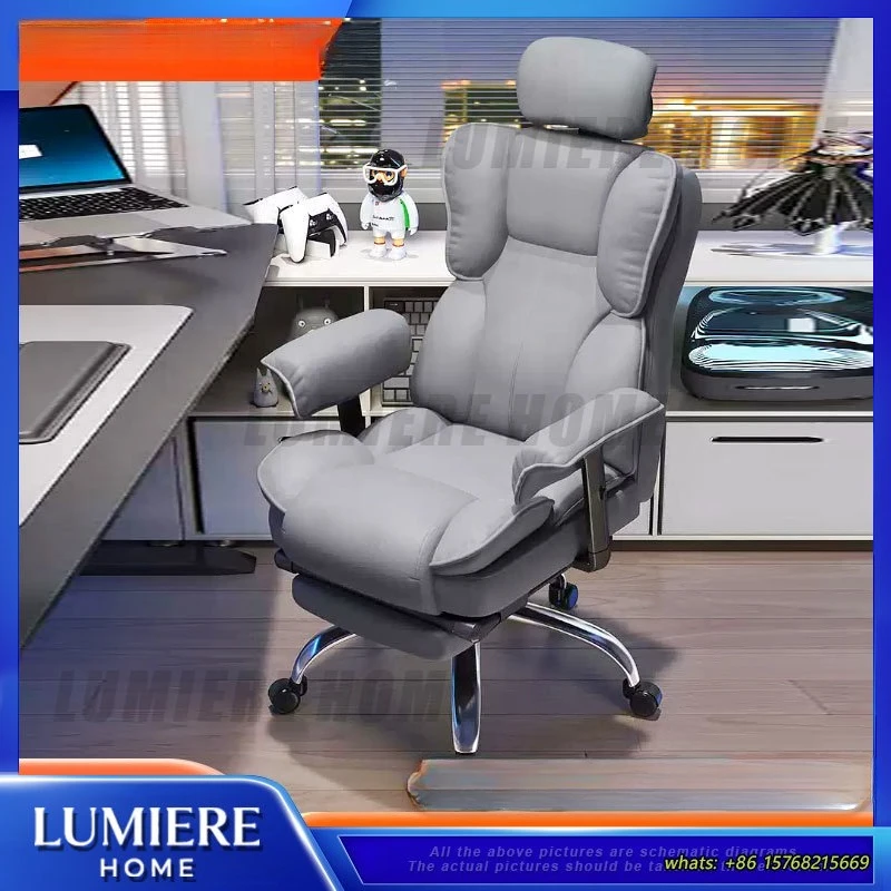 Ergonomic Office Chair for Home and Gaming Comfortable Swivel Computer Chair with Lumbar Support Long Sitting Work Chair