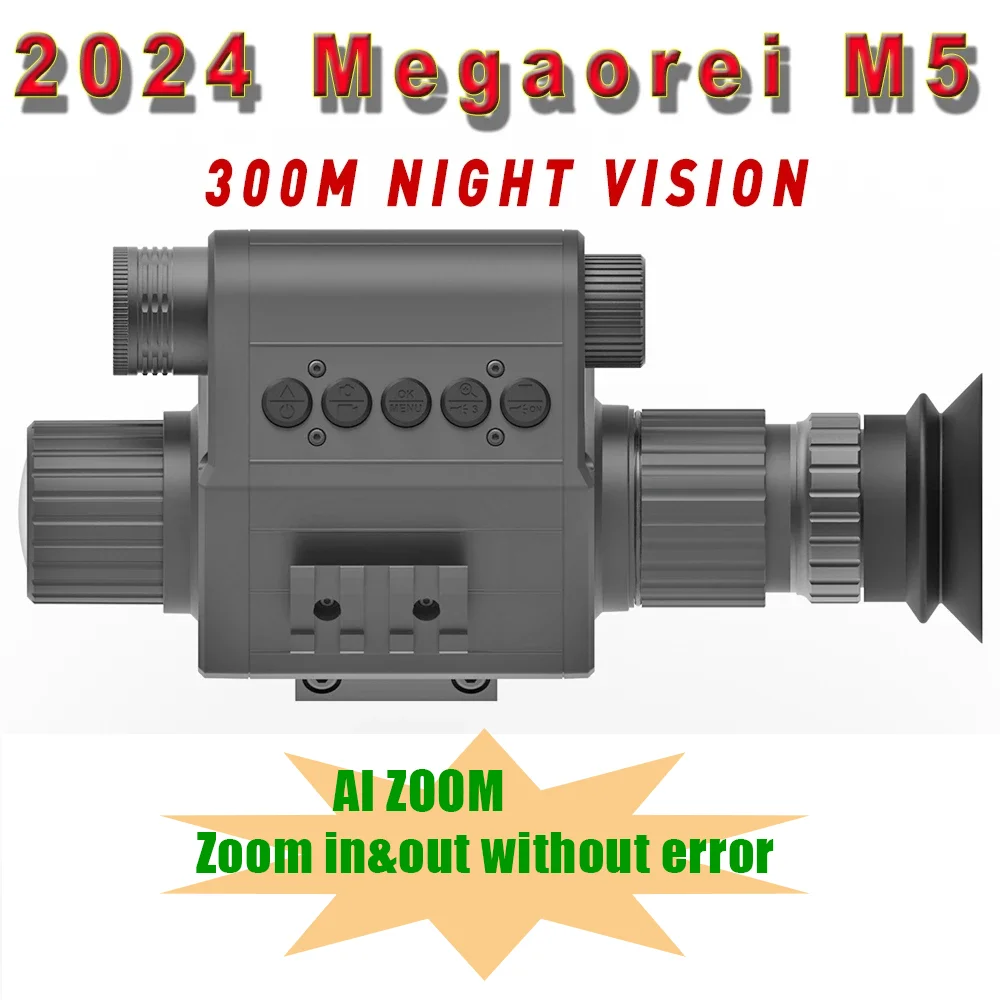 

Megaorei M5 Hunting Camera 940nm IR Night Vision Scope Monocular Attachment 1080P Video Recording 300 Meters Night Vision