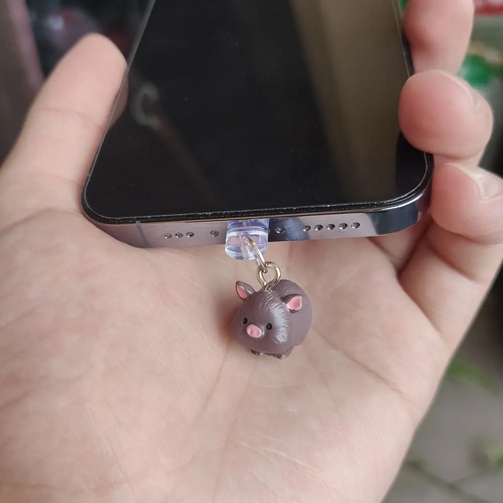 

1Pcs Kawaii Mini Resin Pig Charm Dust Plugs for Mobile Phone, Tablets, Laptops, USB-C & Lightening Port