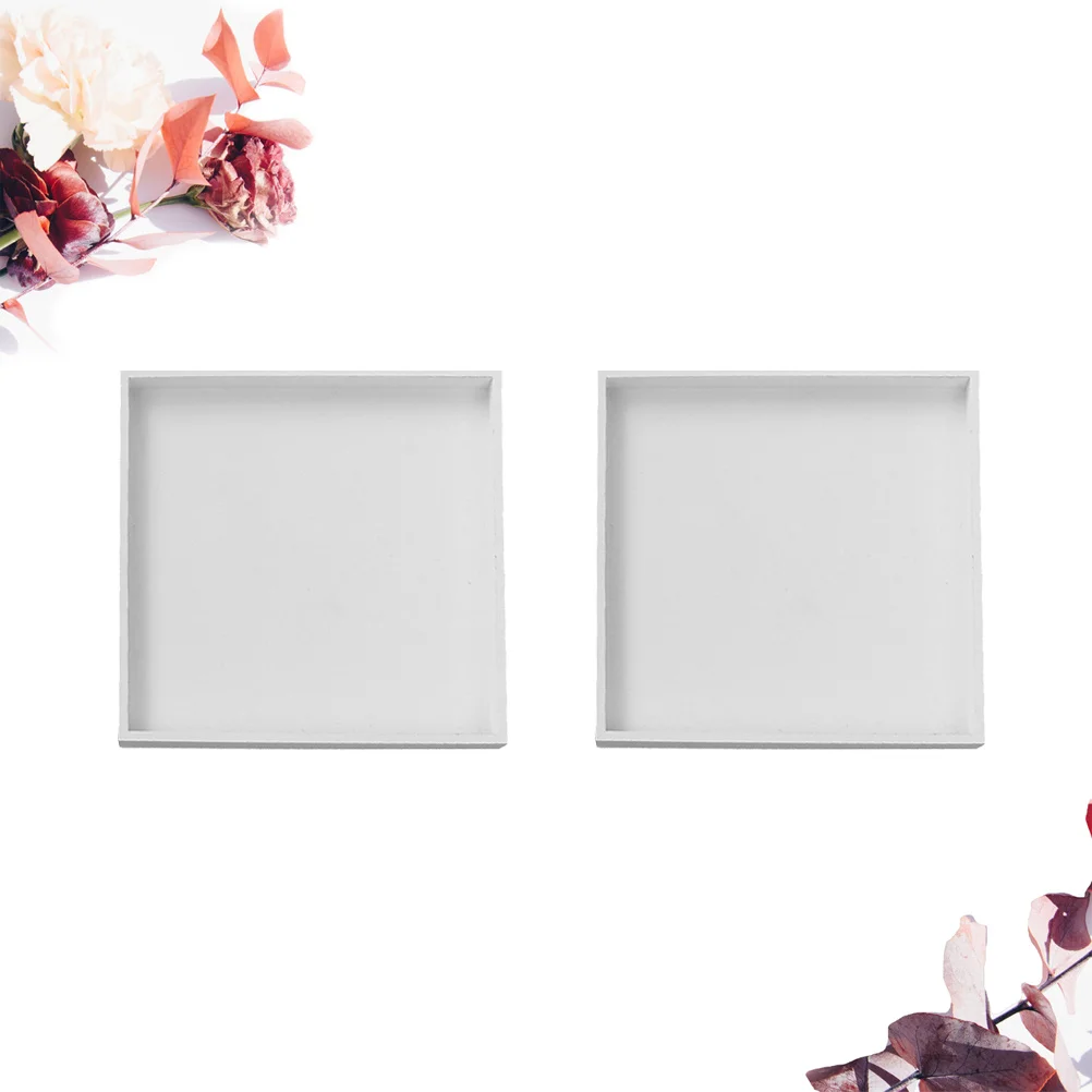 

2pcs Desktop Wooden Box Square Multifunctional Organizer For Home Office School Classroom Pen Pencil Cosmetics Plant Wood