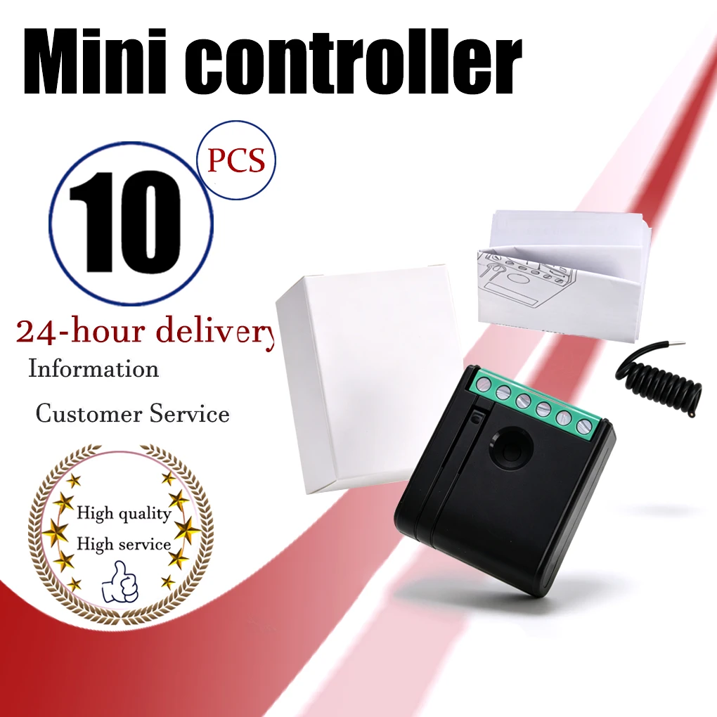 DC12-24V 433.92MHz Universal RF Receiver Module Max 31 Remote Storage for Garage Door Sliding Gate Barrier Opener