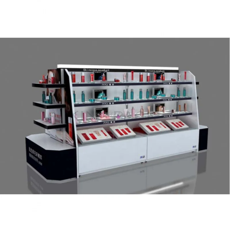 custom.Customized cosmetic display stand showcase make up kiosk for sale in display stand for cosmetic