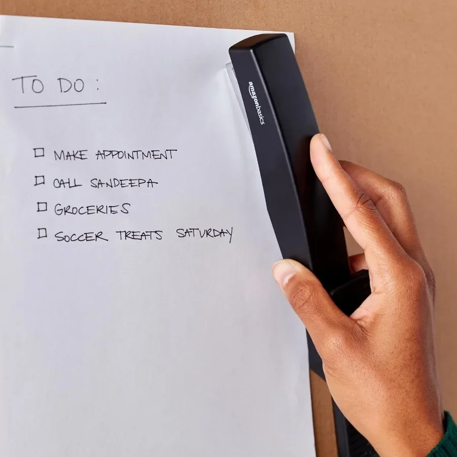 25매 용량 스테이플러 세트, 1000개의 스테이플 포함 및 미끄럼 방지 디자인 사무실 학교용