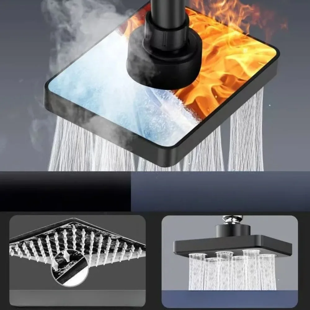 High Pressure Mini Bathroom Accessories Top Spray Water- Saving Shower Rainshower Head Magic Water Flow Rainfall Shower Head