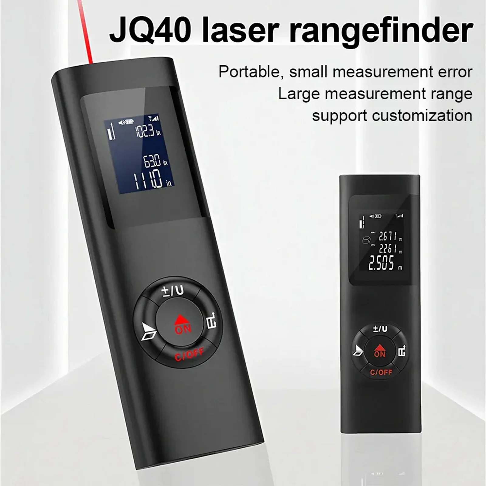 JQ40 miniature laser rangefinder digital handheld small laser rangefinder portable rangefinder 40M 60M laser rangefinder