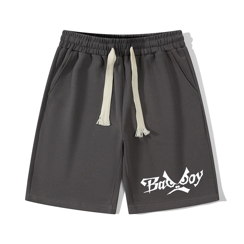 Letnie szorty na co dzień Luźny trend męski Student Wszechstronne spodnie dresowe Nadruk z monogramem Spodenki sportowe Przycięte szorty Odzież męska