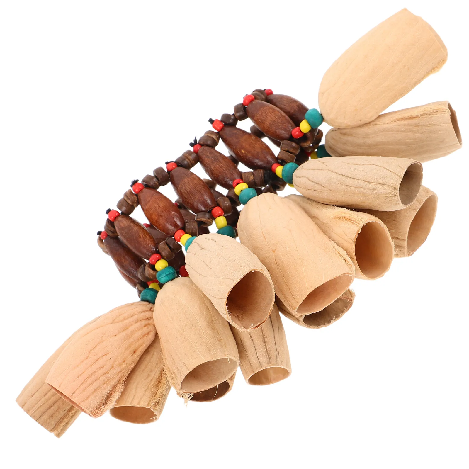 Nutshell Bracelet African Percussion Instrument Hand Shaker For Drum Accompaniment Lightweight Tribal Musical Accessory