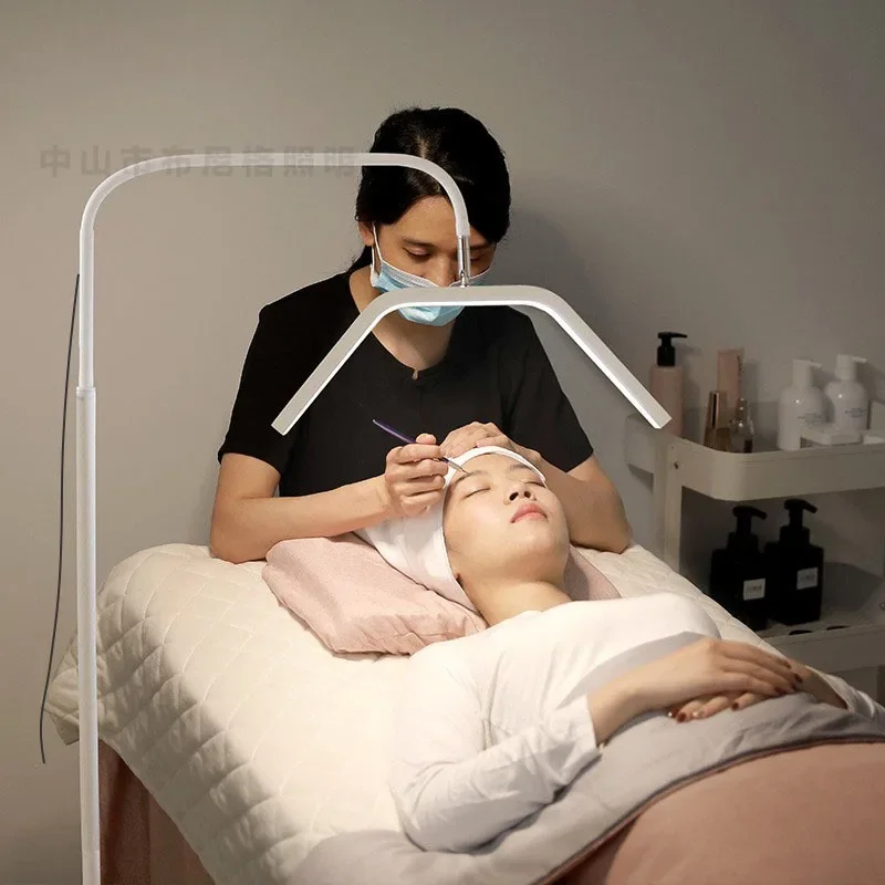 Beauty Lamp for Nail Art and Eyelash Extensions in Salon Professional LED Light Embroidery Pattern Floor Lamp