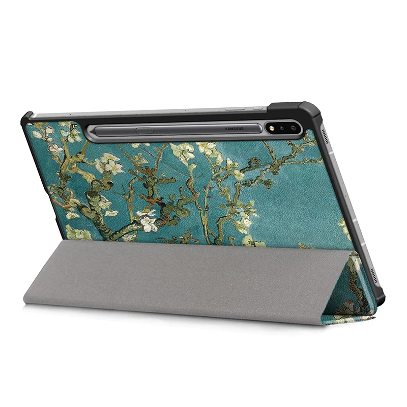 For Samsung Galaxy Tab S7 S8 S9 Plus S7 FE SM-T970 Tablet Leather Trifold Magnetic Cover Funda for  S7 S8 Plus S7 S8 S9  Case