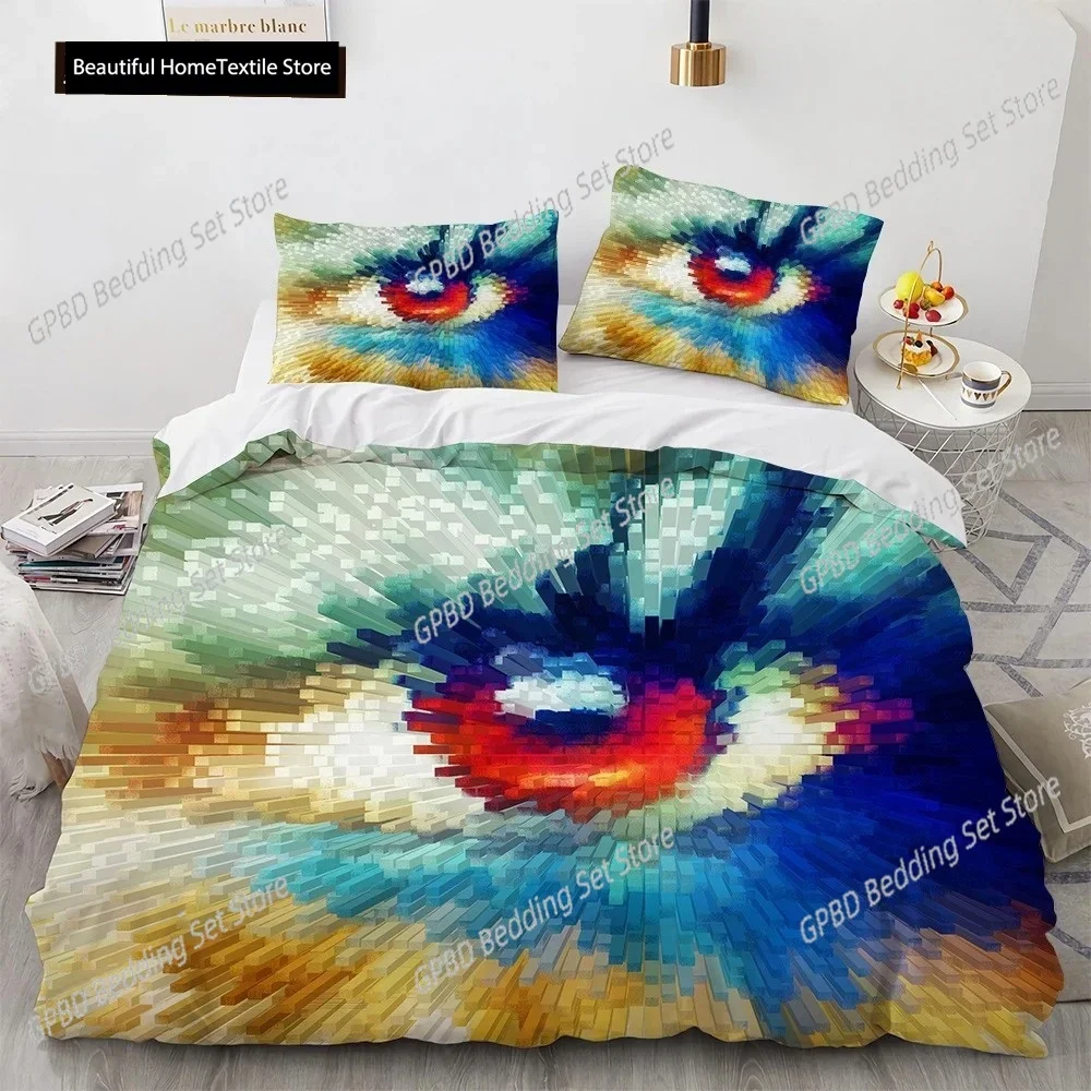 

Big Eye Duvet Cover Cover Colourful Painting Art Comforter Cover King Queen Size For Teens Adults Kids Polyester Bedding Set