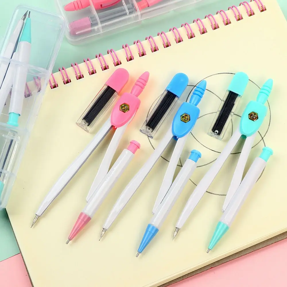 Little Fresh Compus automatic Lead core set Student multifunctional metal drawing tool Student drawing instrument