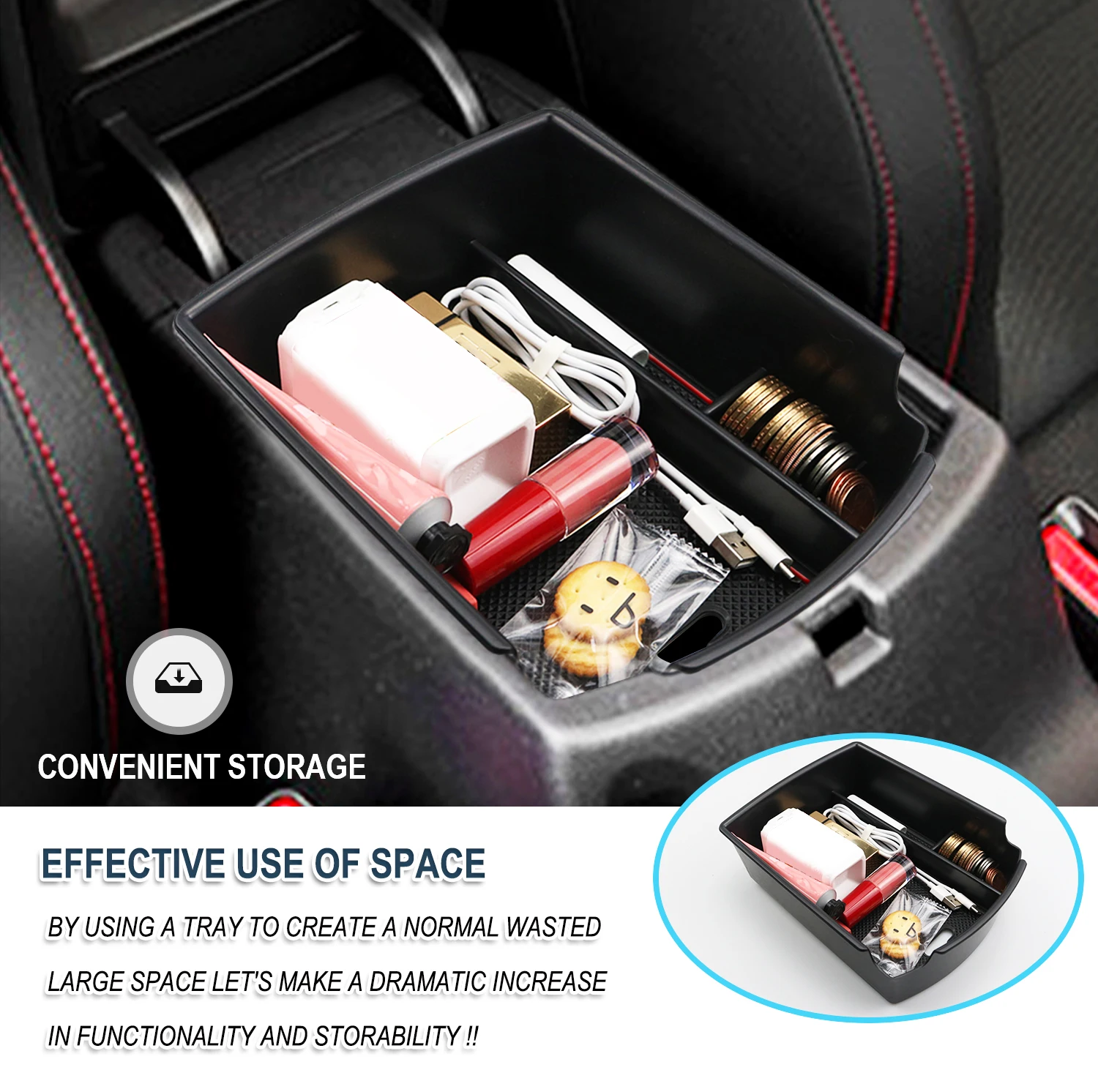 RUIYA ящик для хранения в подлокотнике автомобиля для Soul EV / Soul Booster / e-Soul 2020-2022 центральный контроль ontainer авто Интерьер ccessories