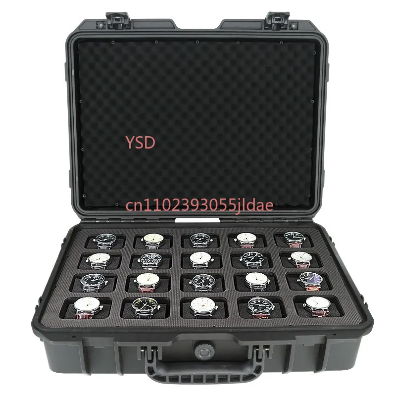 New watch case 2-digit sponge storage case trolley anti-drop plastic waterproof and moisture-proof case