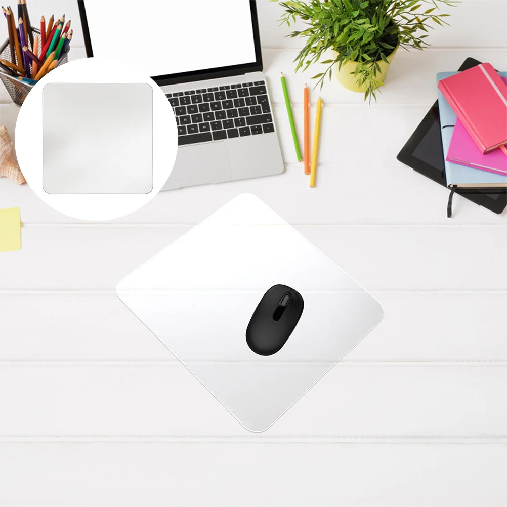 

Clear Glass Mouse Pad Stable Smooth Surface Non Slip Desk Gaming Mat Laptop Mousepad for Home Office Work Play