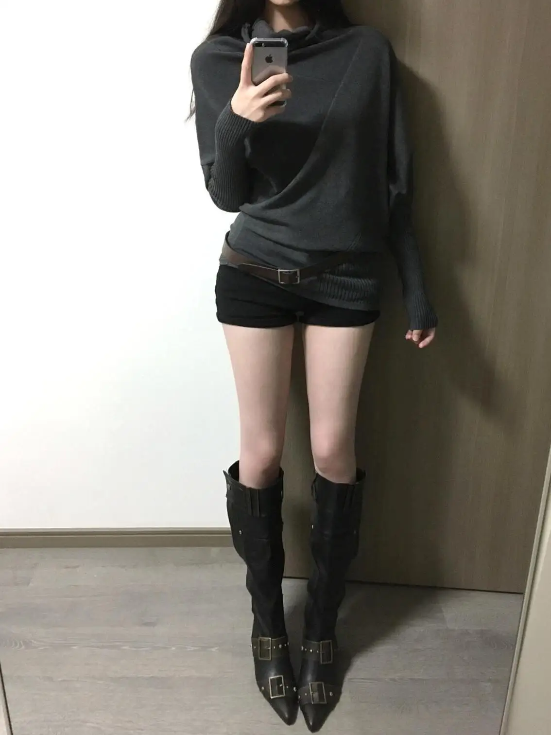 Retro coreano gola alta batwing sve suéter feminino outono inverno solto preguiçoso sle top de malha design irregular commute f...