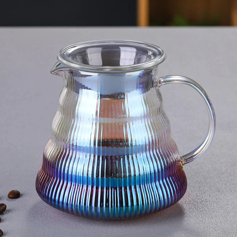 Colorful Pour Over Coffee Set Dripper Coffee Server Filter Glass Funnel Drip Coffee Maker Brewing Cup with Wooden Holde - view 5