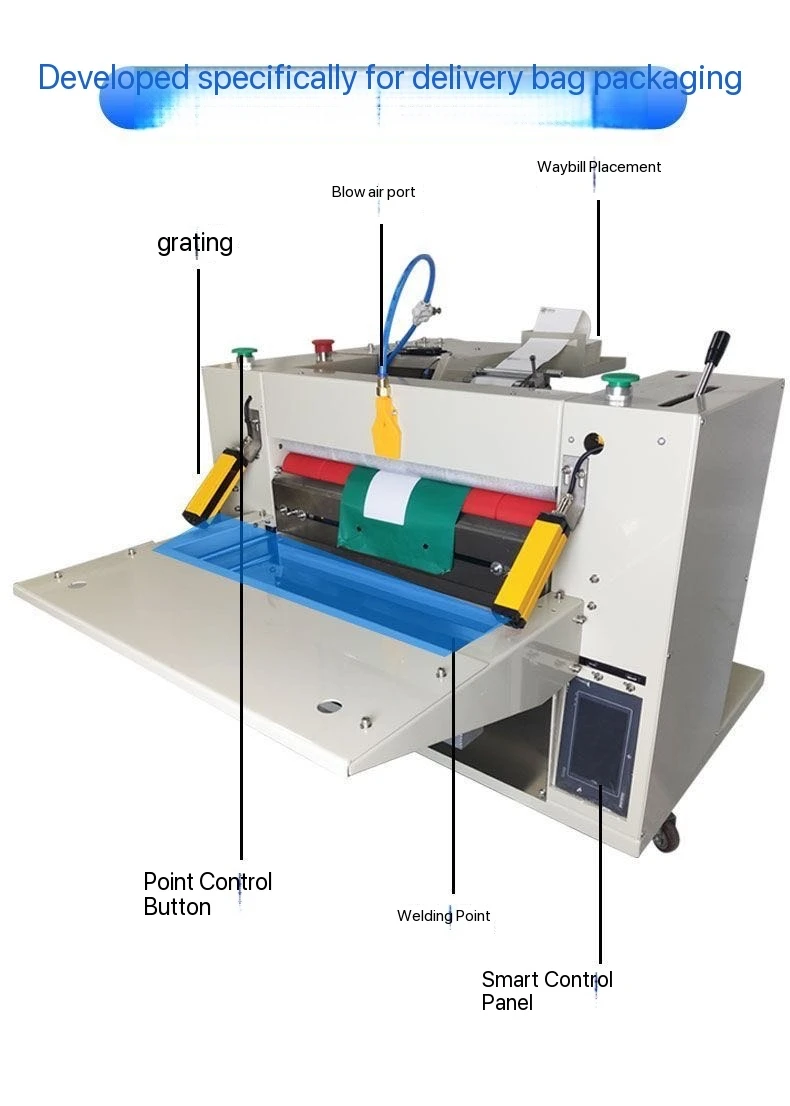 DFD400 Automatic 110V 220V Express Courier PE Roll Bags Bagging Sealing Packing Machine