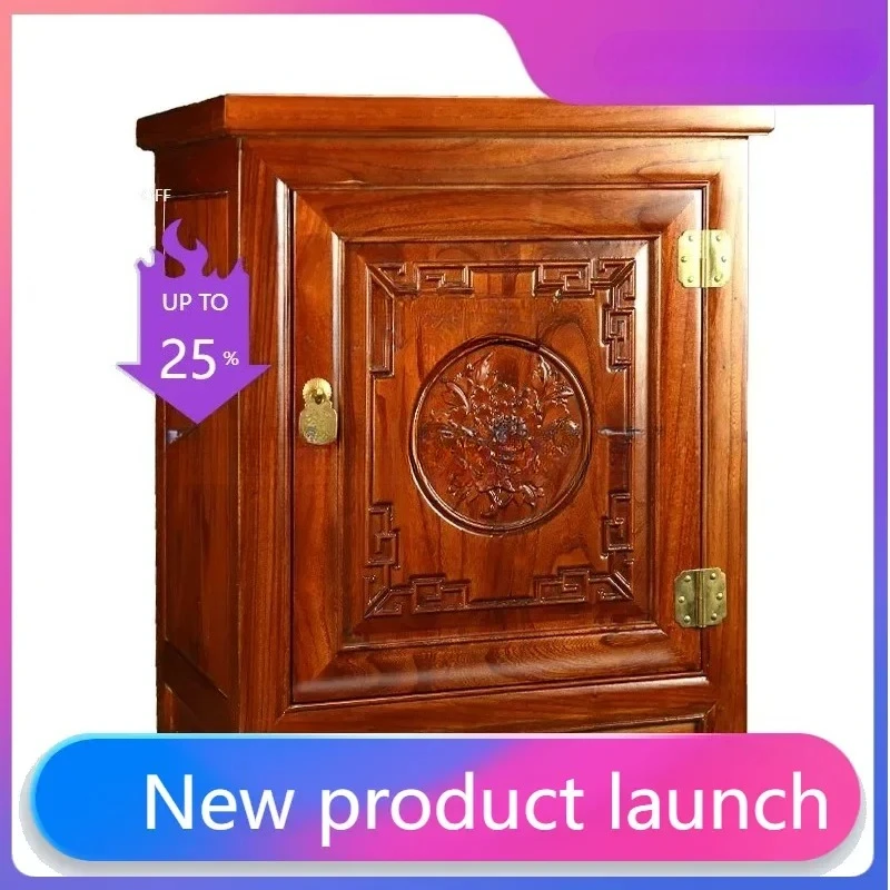 safe 55cm solid wood invisible bedside household small Chinese fingerprint password safe