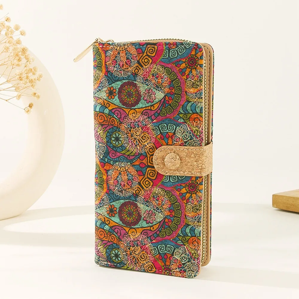 

Короткий кошелек на молнии с принтом в стиле ретро, потайная пряжка, кошелек с несколькими слотами для карт, портативный дизайн, держатель для карт, унисекс