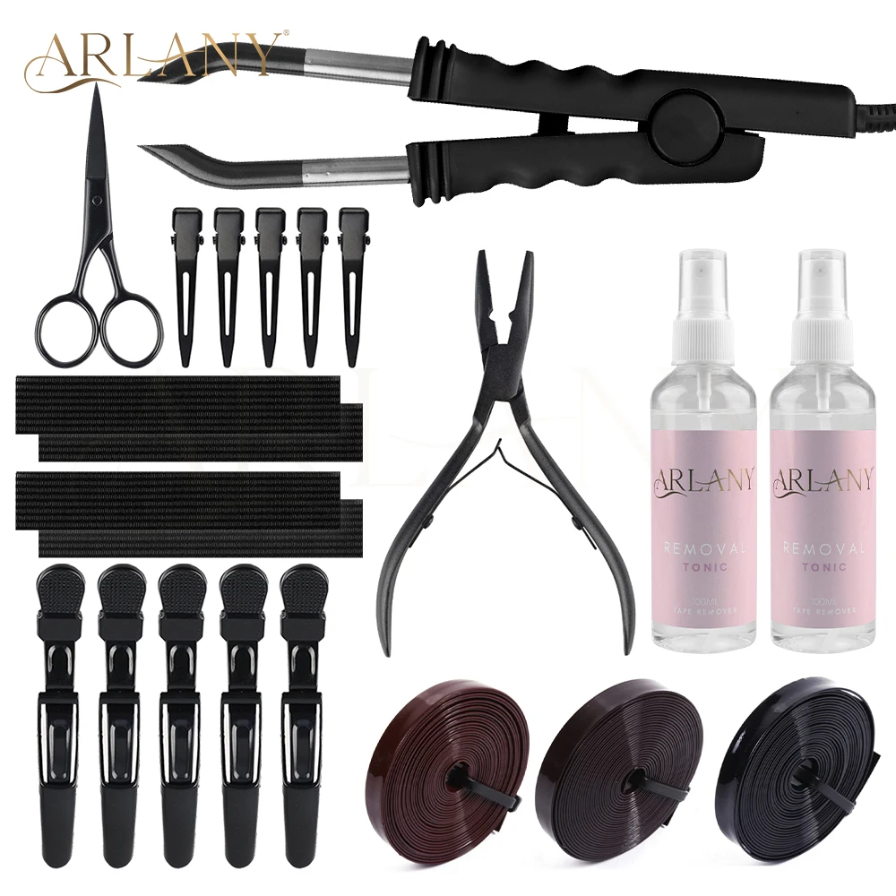 

ARLANY Fusion Hair Extensions Tools Kit Micro Ring Application Pliers Keratin Hot Melt Glue Remover For Hair Extension Tools