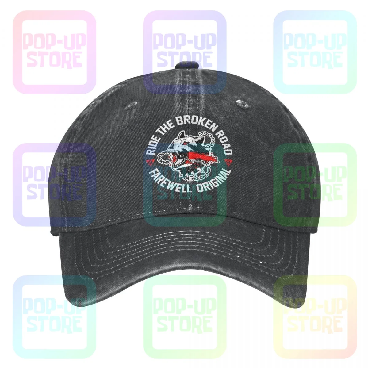 Days Gone Ride The Broken Road Logo Ps4 Gamer Washed Denim Baseball Cap Trucker Hats Retro Streetwear