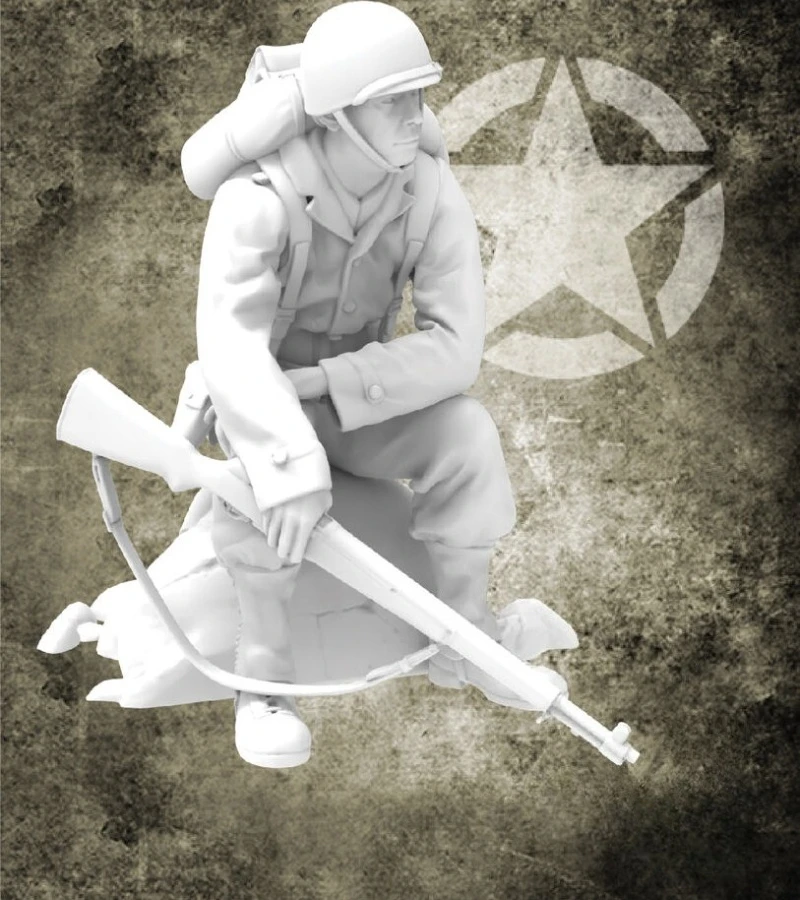 

Масштаб 1/35, литая под давлением фигурка из смолы, комплект модели солдата США времен Второй мировой войны, сидя и отдыха, в разобранном и неокрашенном виде