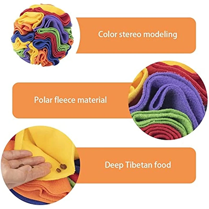 Dog Snuffle Ball Mat Sniffing Training Blanket Detachable Pads Puzzle Interactive Toy for Dogs Cats Pet Educational Supplies