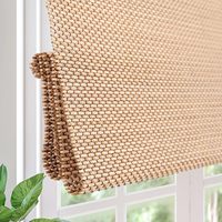 Sunroad Cordless Blackout Bamboo Roman Shades for Blinds