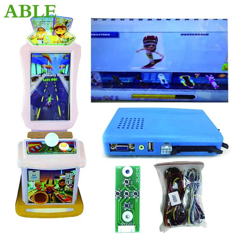Skate Run Street Runner Happy Cool Run Race Coin Operated Arcade Game Kit  Vertical/Horizontal Mainboard Set for Kids Adults