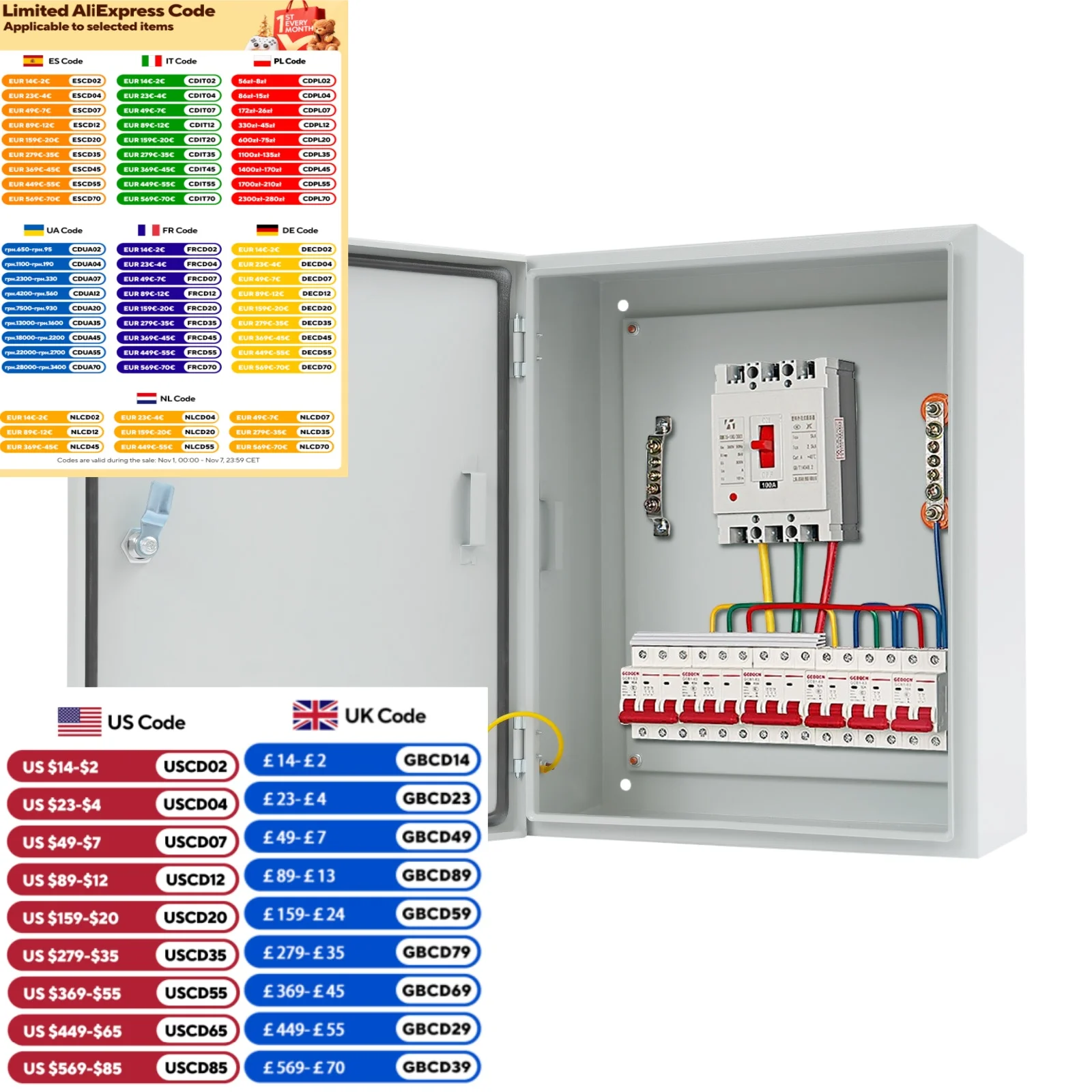 

Наружная распределительная коробка 50x40x20 см, холоднокатаная сталь, быстрое рассеивание тепла, водонепроницаемая для резиденции, заводской торговый центр