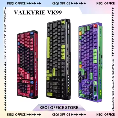 VALKYRIE VK99 Mechanical Keyboards RGB Wireless Bluetooth 2.4G Wired 3Mode Full Key Hot Swapping Gaming Keyboard Custom PC Gifts