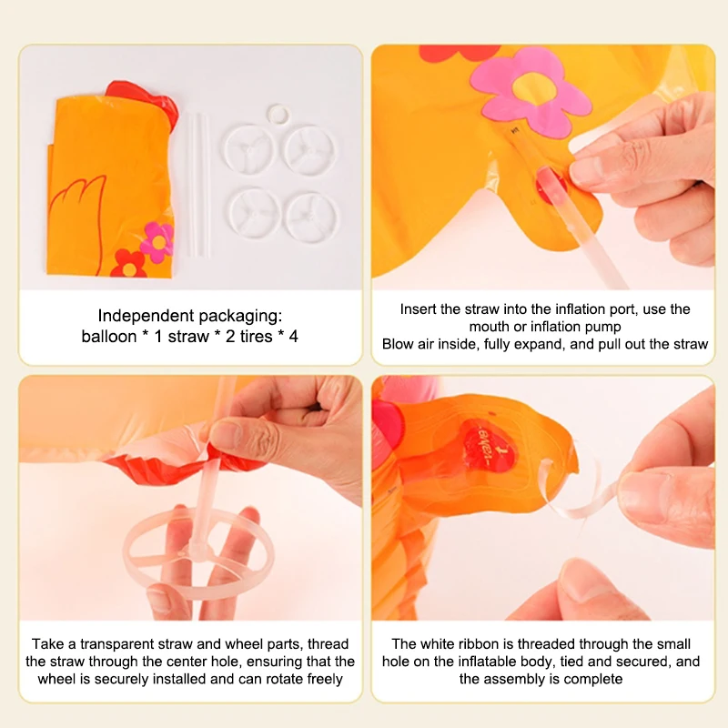 

4D-шары из фольги в виде мультяшного слона на колесиках для украшения детского дня рождения и вечеринки в честь рождения ребенка