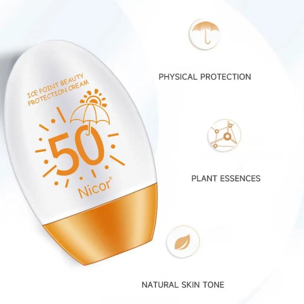 Crema de aislamiento con protector solar, hidratante refrescante, protección Facial duradera, productos impermeables para el cuidado solar, R1S5