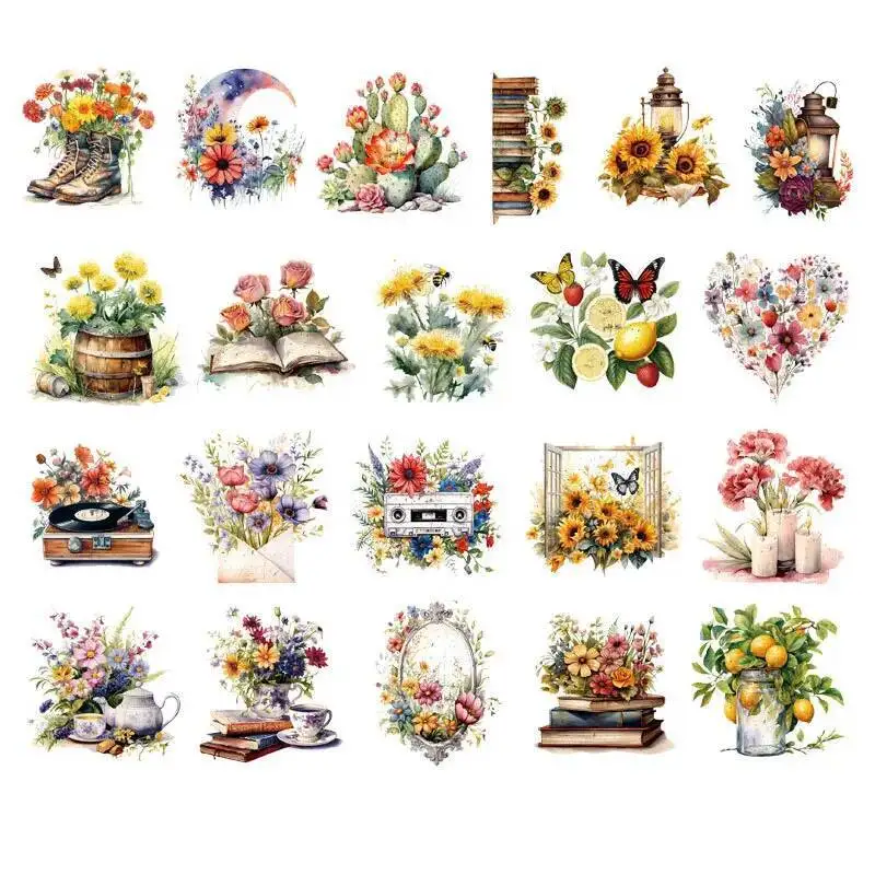 

Cartoon flowers and fruits Heat Transfer Vinyl Patches Stickers Thermal for Clothing DIY Mirror Rose T-shirt Applique