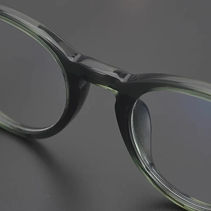 Light luxury jelly green hand plate round frame retro style Japanese literary youth myopia eyeglasses frame tide men and women