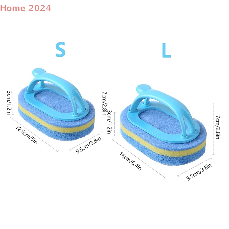 Keuken Badkamer Toilet Reiniging Magische spons Glazen muurreiniging Badborstel Handvat Spons Keramische raamsleuf Schone borstel