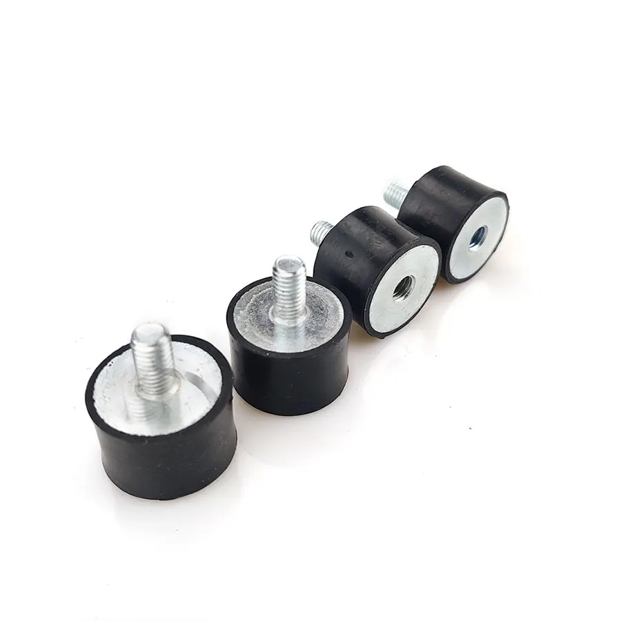 4Pcs  D30mm x H20mm M8 x L15 Male To Female Thread Rubber Shock Absorber Crash Pad Damper Anti Vibration Isolation Mount