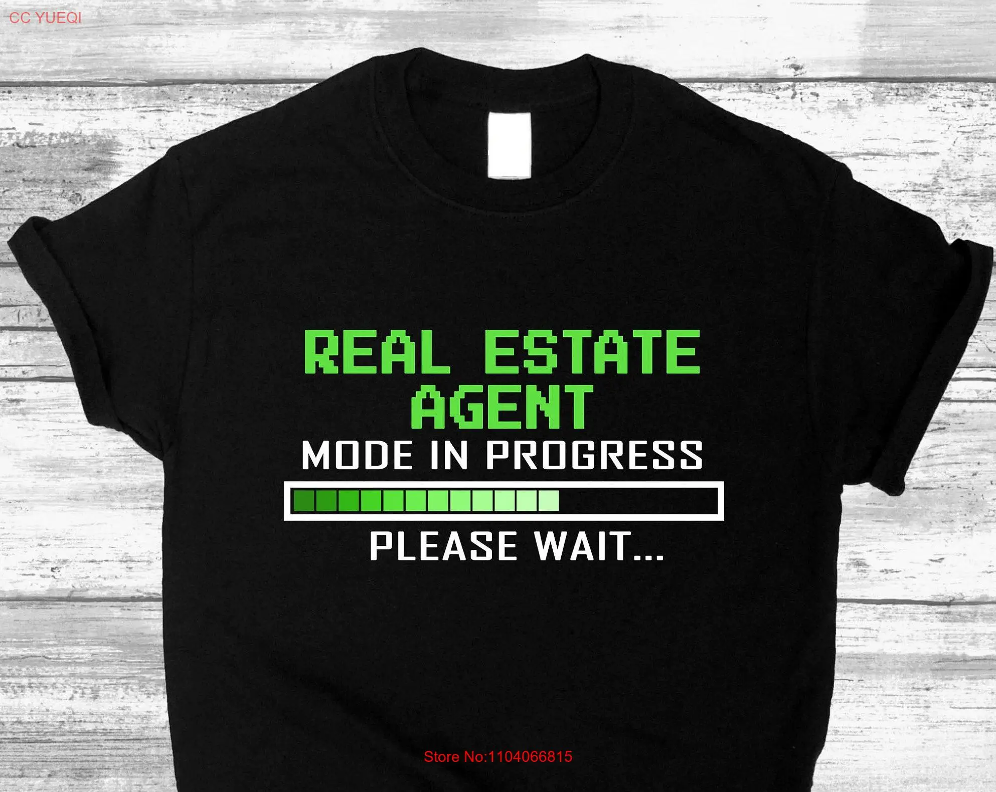 

Футболка AgenT Real Estate Mode In Progress s for Broker Design с забавной цитатой и длинными или короткими рукавами