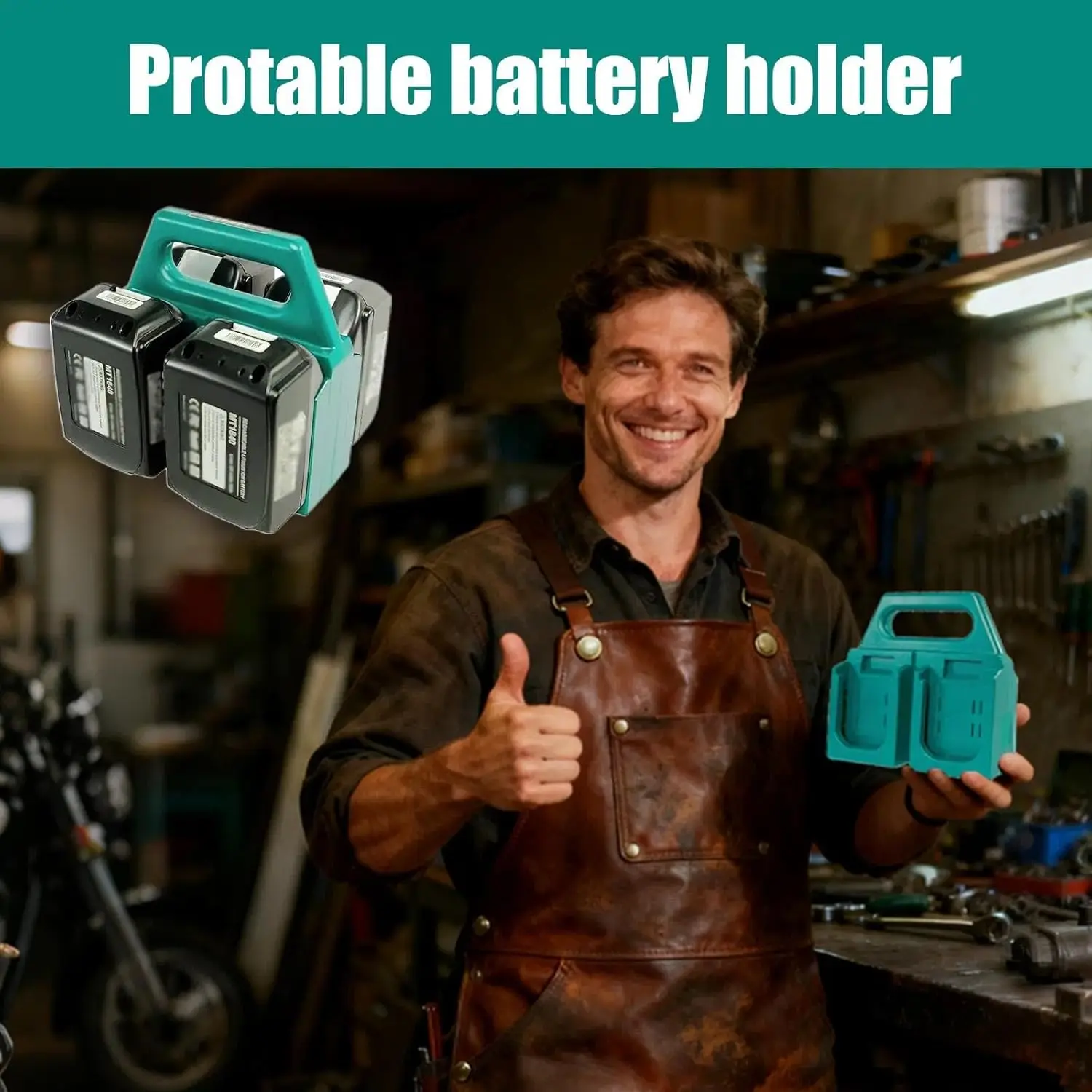 Makita Soporte organizador para baterías con ranuras de transporte - imagen 4