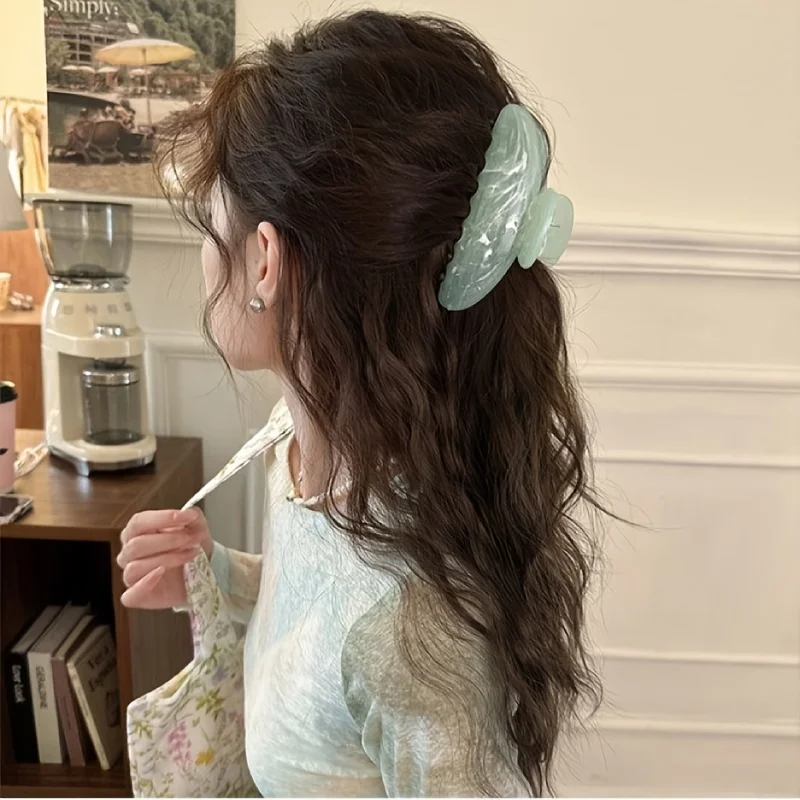 Elegante Haarnadel mit Marmormuster für Damen - 4 große Haaraccessoires, geeignet für den Alltag und Partys – Detail 6