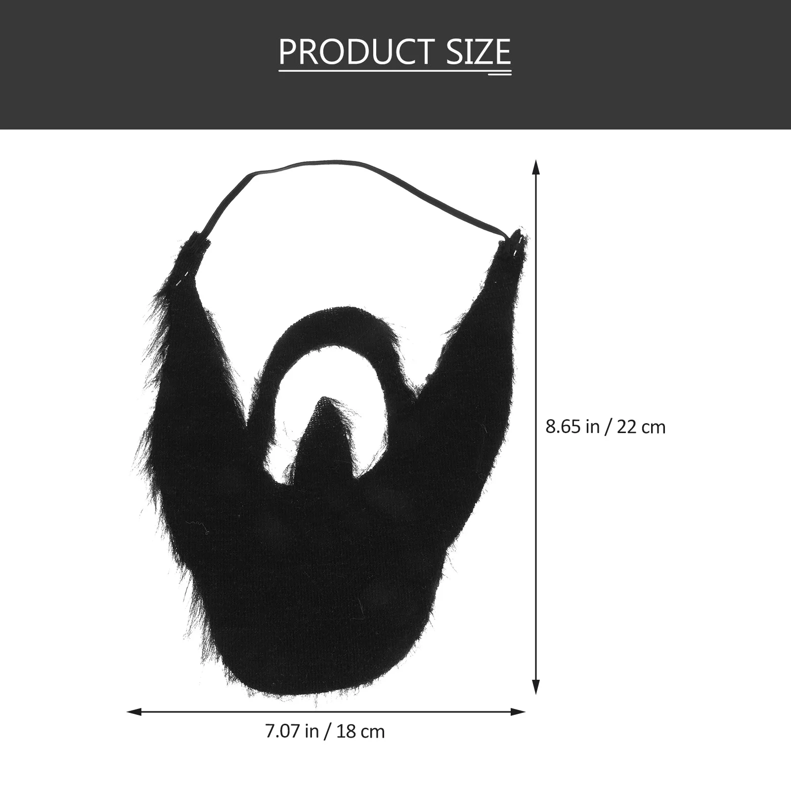 

2pcs Fake Beard Props Halloween Costume Party Cosplay Birthday Decorative Accessory Lightweight Comfortable Supple Material