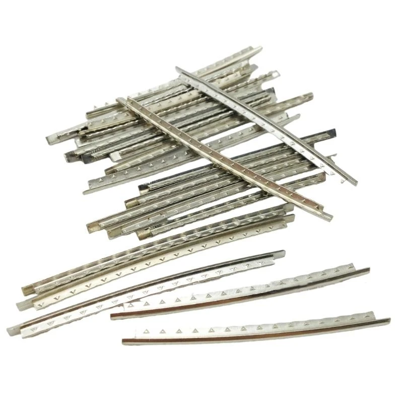 24Pcs Cupronickel 2.4/2.7/2.9mm Width 24 Frets Guitar Fret Wire Fretwire Set for Electric Guitar Bass Guitar Fingerboard 24BD