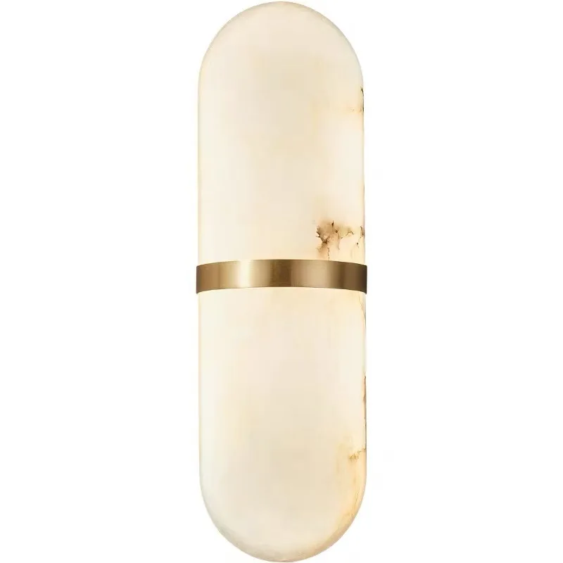 New Chinese-style living room background wall wall lamp hotel homestay marble lamp